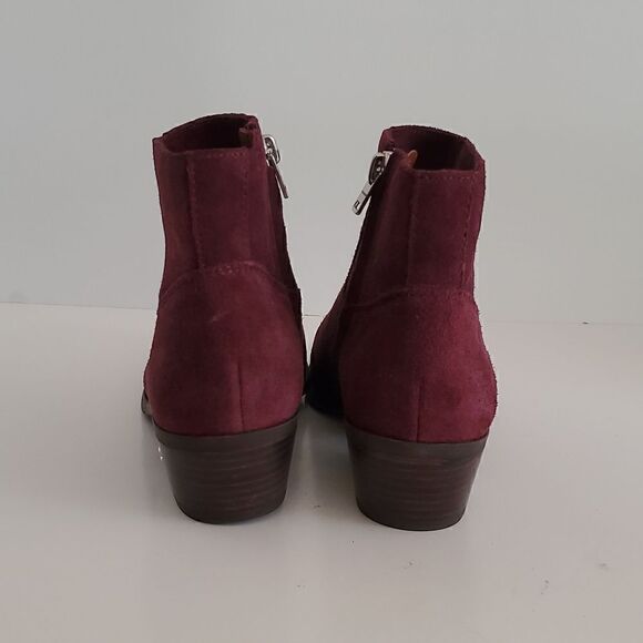 Coach Women's Danni Suede Booties Wine Size 7.5 - Picture 4 of 14